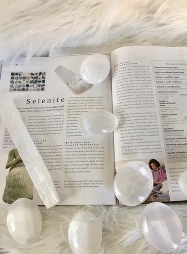 Selenite Palm Stones