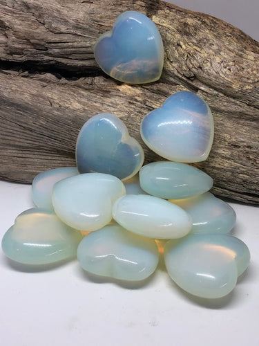 Opalite -  Hearts  Man-made