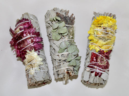 White Sage with Paper Flowers